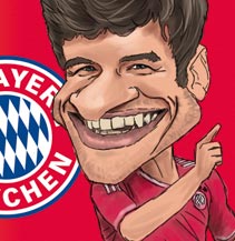 Karikatur FC Bayern München Pep Guardiola, Uli Hoeneß, Alfons Schuhbeck, Dominic Lübbecke